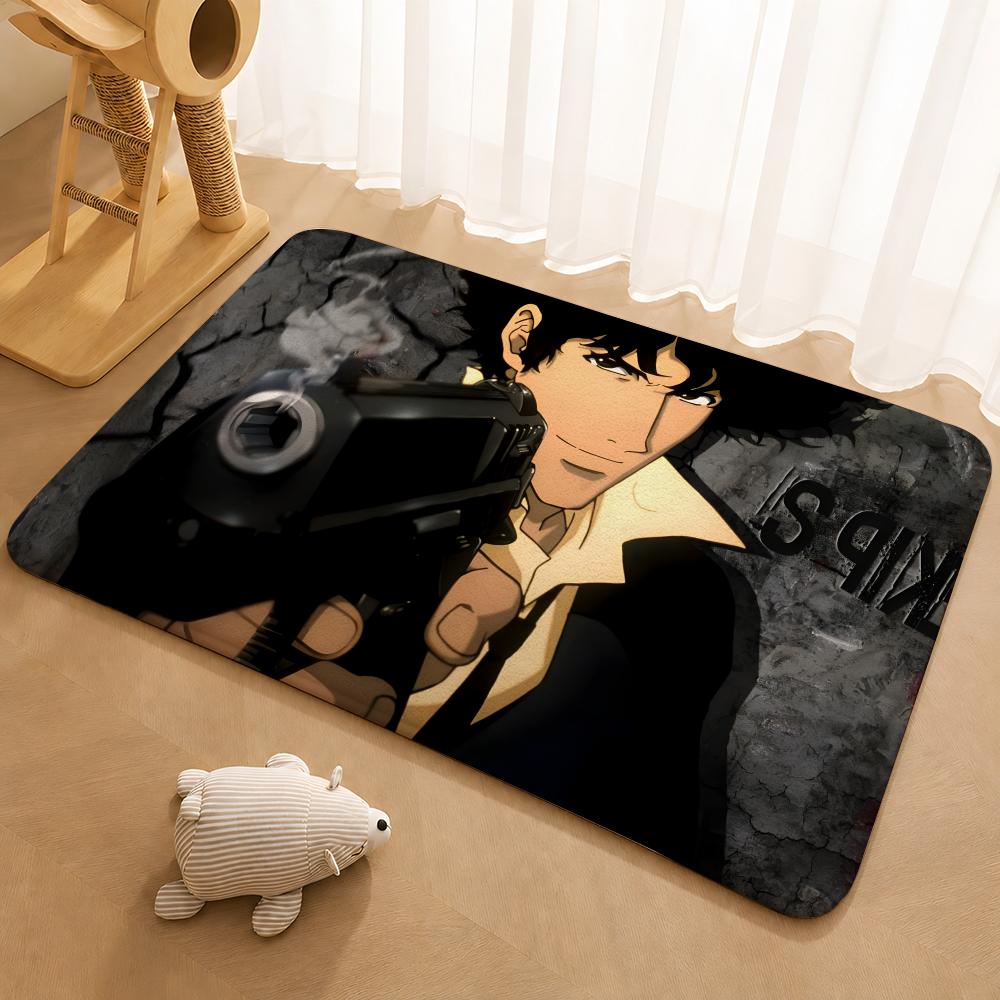 Anime Cowboy Bebop Floor Mat Floor Mat Soft Flannel Non-Slip Door  Rug for Living Room