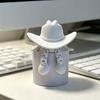 Desktop Ornaments Cowboy Hat Shape 3D Printed Figurine Faceless Funny Adjustable Sitting Posture Desktop Decoration