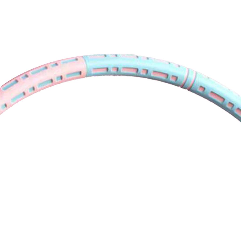 Weighted Fitness Hoop 6 Section Detachable Dual Color Abdomen Waist Slimming Exercise Hoop