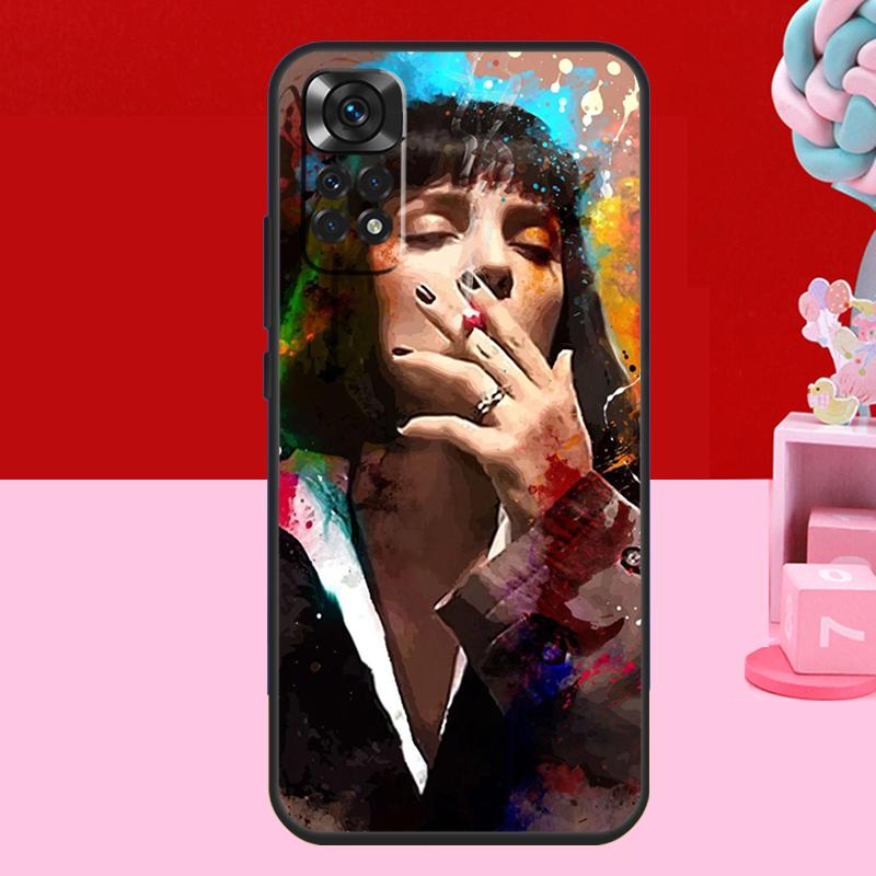 

Mia Pulp Fiction Case For Xiaomi Redmi Note 14 13 12 10 11 15 Pro Plus Redmi 15 C 10C 12C 13C 14C Soft Cover Redmi Note 15 5G