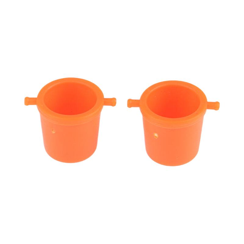 2Pcs 1/12 Dollhouse Mini Simulation Water Buckets Dollhouse Garden Beach Bucket Dolls House Accessories Pretend Play Toys