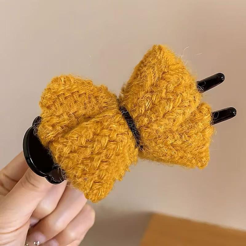 2025 Luxuriöser Plüsch Schleifen Haarknoten Clip für Damen Hochsteckfrisur