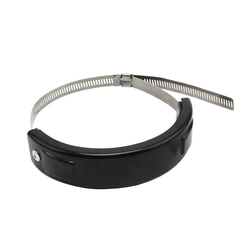 Motorcycle Round Oval Exhaust Pipe Drop Protection Ring Muffler Protection Rubber 100-160mm Stainless Steel Clamp