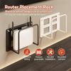 Punch Free Wall Router Bracket Self Adhesive Durable Shelf for WiFi Routers TV Set Top Boxes Living Room Decor