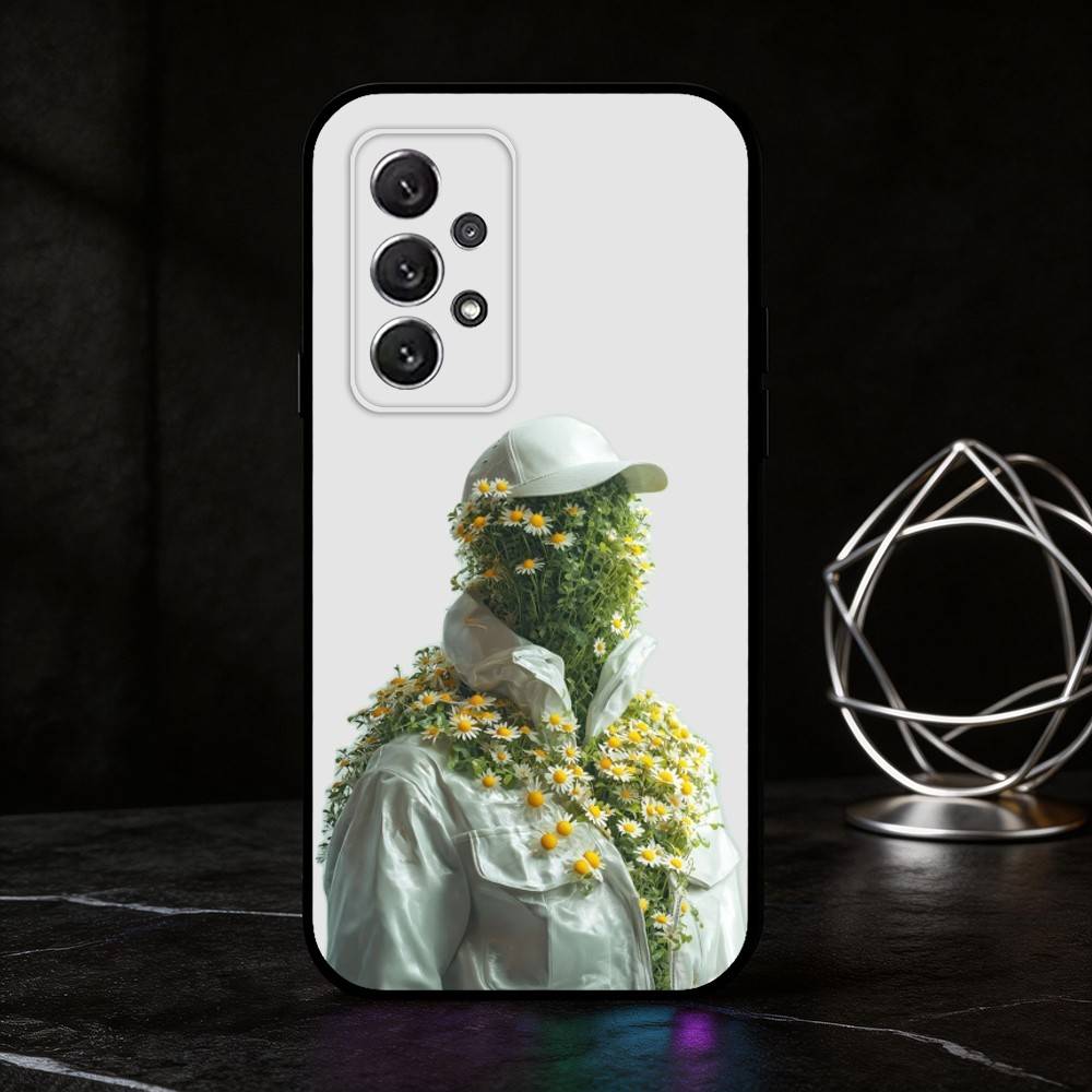 C-Creative portrait art phone Case For Samsung S25,24,21,22,23,30,Ultra,20,Plus,Fe,Lite,Note Soft Black Cover