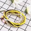 Cuff Elastic Multi-layer Charm Boho Beaded Bracelet Bangle