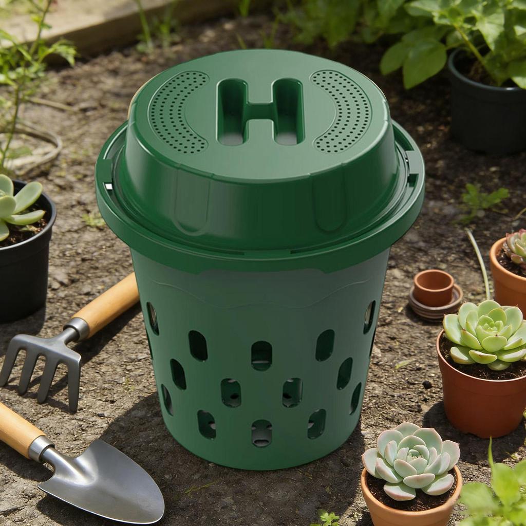 Outdoor Backyard Compost Bin Underground Worm Farm Compost Bin Kit For Home Garden And Lawn Care Inground Insect Composter