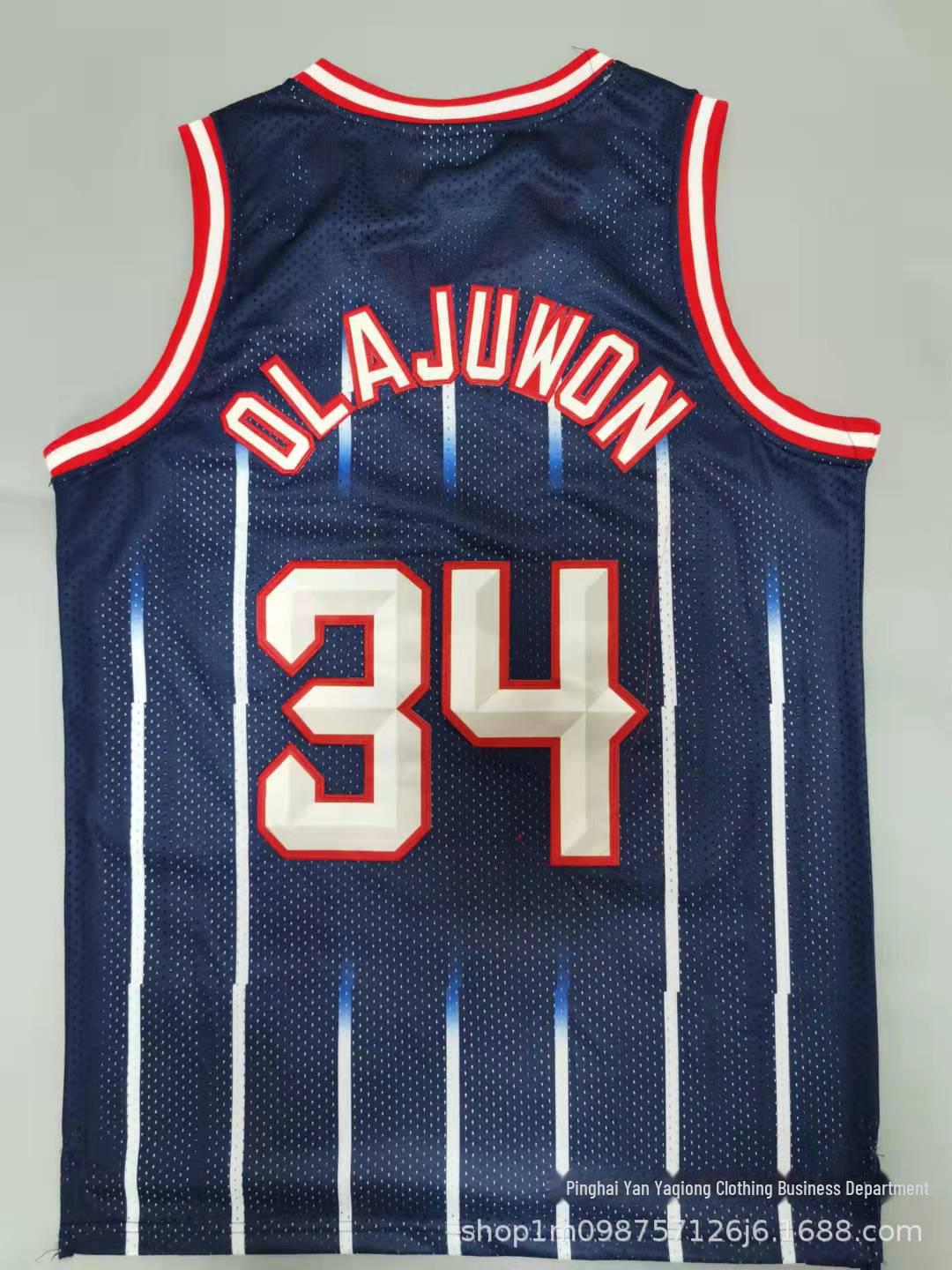 

Хаким Оладжьювон Рокетс Нет. 34 Вышитая баскетбольная майка XXL