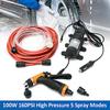 Universal 12V Portable 100W 160PSI High Pressure Electric Car Washer Washing Machine Water Pump Kit