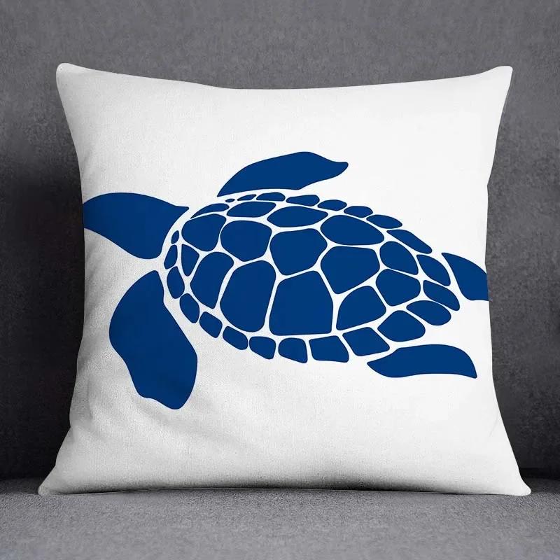 Blue Sailor Mermaid Marine Home Decor Pillowcase Square   Office  Cushion Cover