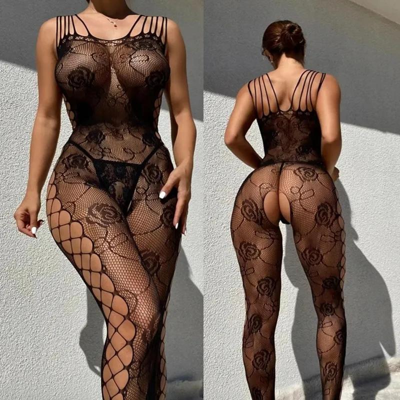Open Crotch Bodystocking Underwear Women Crochless Porn Sexy Adult Female Teddy Lingerie Fetish Bodysuit Erotic Catsuit Costumes