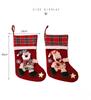 Large plaid Christmas doll socks Christmas decorations Children's gift bags Candy socks Gift bags