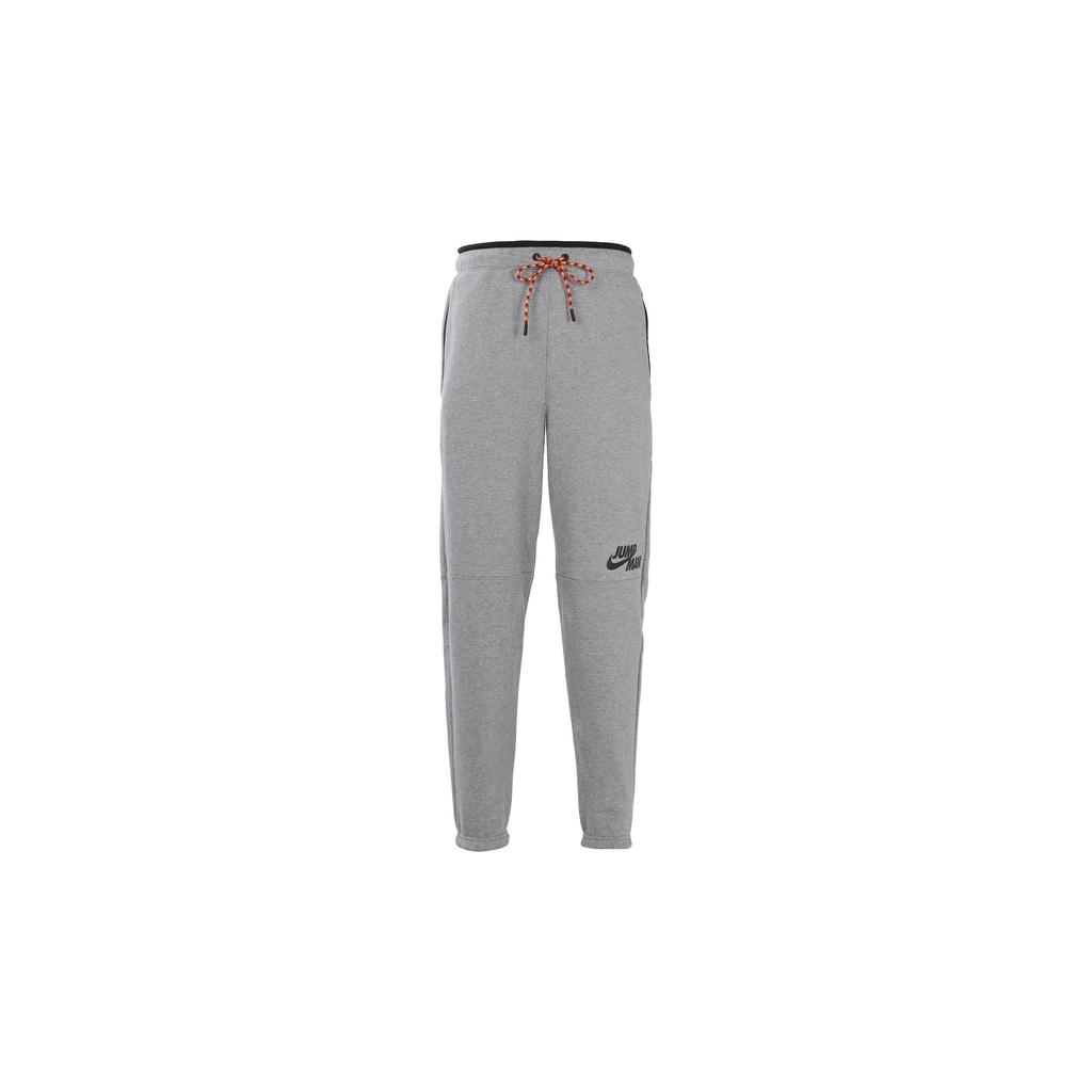 Jordan Solid Color Logo Drawstring Casual Sweatpants Men Bottoms Grey DJ0261-091