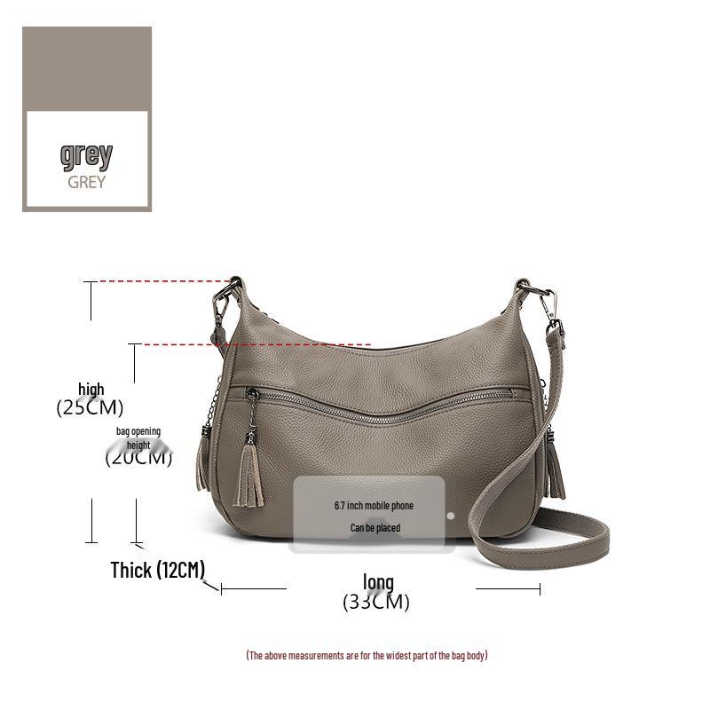 High-End Women's Genuine Leather Crossbody Bag 2025 – Large Capacity, Versatile Shoulder Bag