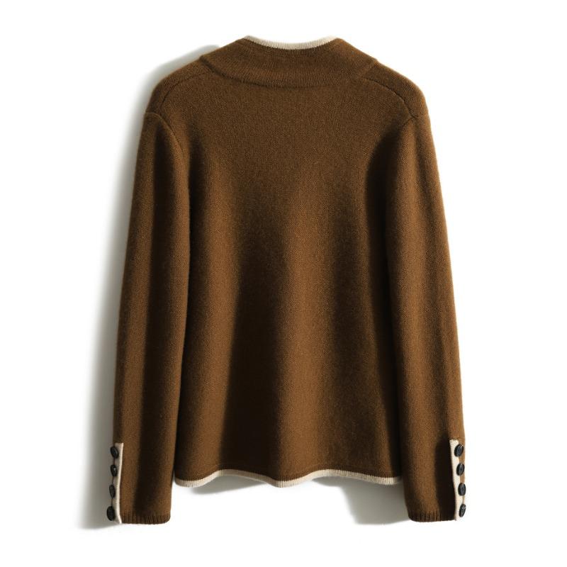 Dámský volný podzimní pletený kardiganový svetr top