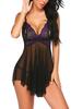 European and American erotic underwear, sexy suspenders, women's mesh see-through nightgown, erotic suit