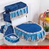3pcs/Set Toilet Seat Cover Toilet Water Tank Cover Closestool Dust Covers Toilet Seat Cushion Detachable Toilets Cover Cloth