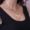Vintage Geometric Multilayer Necklace With Alloy Pendant For Stylish Women