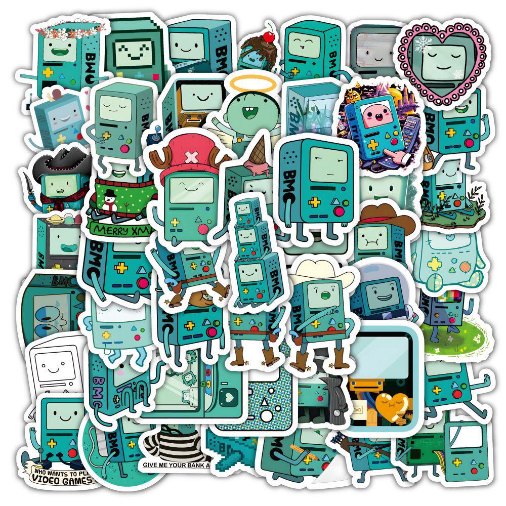 60 BMO Game Console Cartoon Stickers - Cute Robot Waterproof Decals for Phone Cases, Luggage, and Water Bottles