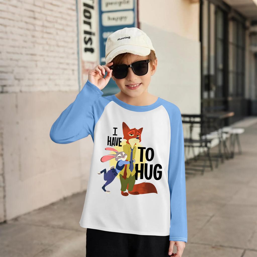Children's Fashionable And Comfortable Round Neck Printed Loose Long-sleeved Top