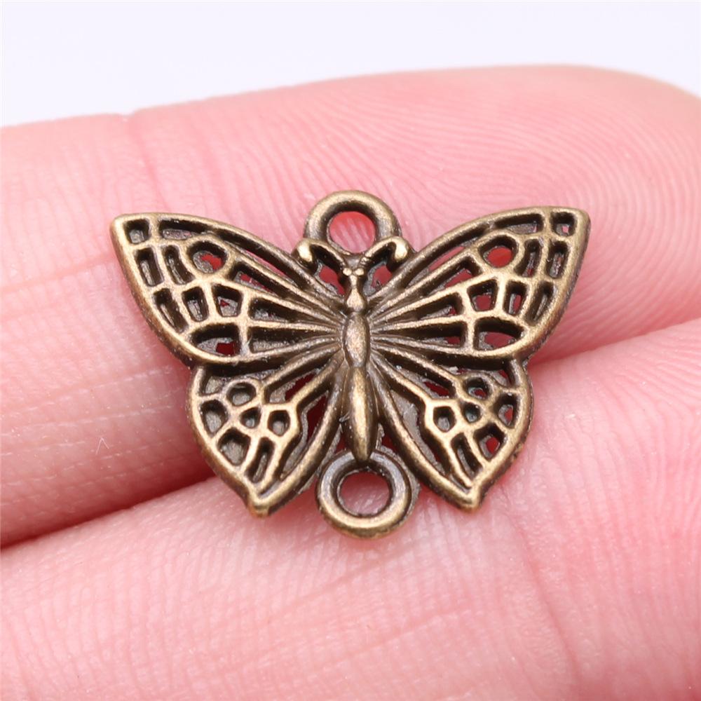 10pcs Connector Charms Tibetan Bronze Silver Color Pendants Vintage Jewelry Making DIY Handmade Craft