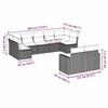 VidaXL Garden Lounge Set with Cushions 9 Pcs, Patio Sofas, Furniture Set, Outdoor Terrace Furniture, Brown 3219413