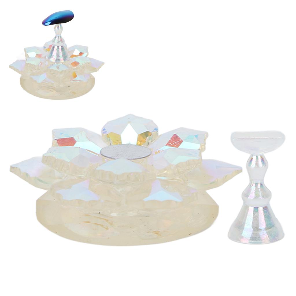 Nail Tips Stand Holder Magnetic Nail Practice Display Holder for False Nail Tip Manicure Tool