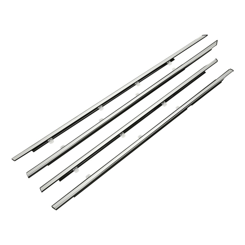 4Pcs Car Side Window Weatherstrip Sealing Trims Chrome Glass Sealant Strip Weather Strip For American US Honda Accord 2008-2012