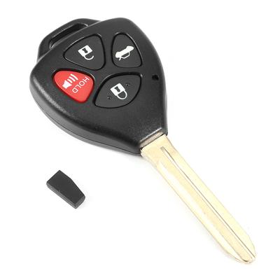 4 Düğmeli Araba Uzaktan Kumanda Anahtarı Yedek Siyah Toyota Corolla 0810 için Uygun