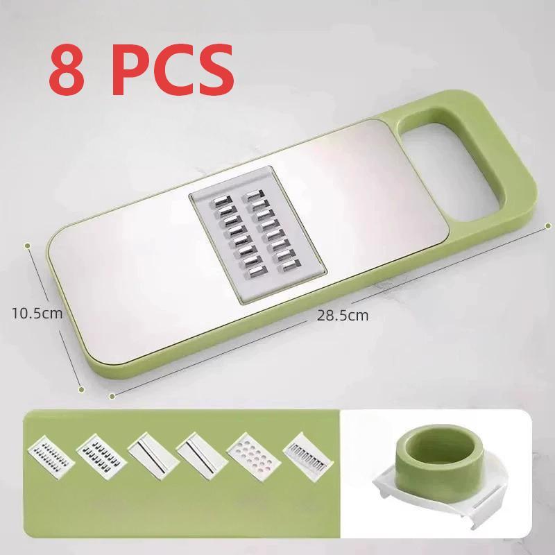 Blade Multi-Functional Vegetable Slicer With Slide-On Hand Guard - Vegetable Slicer, Potato/Onion/Garlic Slicer, Kitchen Grater