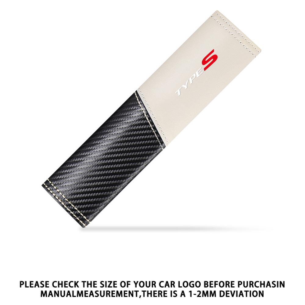 2pcs Car Seat Belt Cover Carbon Fiber Shoulder Protector Pad Cushion For Honda Odyssey Mugen City Civic Accord Type R Fit Jazz TT5