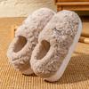 Cotton slippers autumn and winter 2025 new indoor home thick-bottomed non-slip warm plush slippers