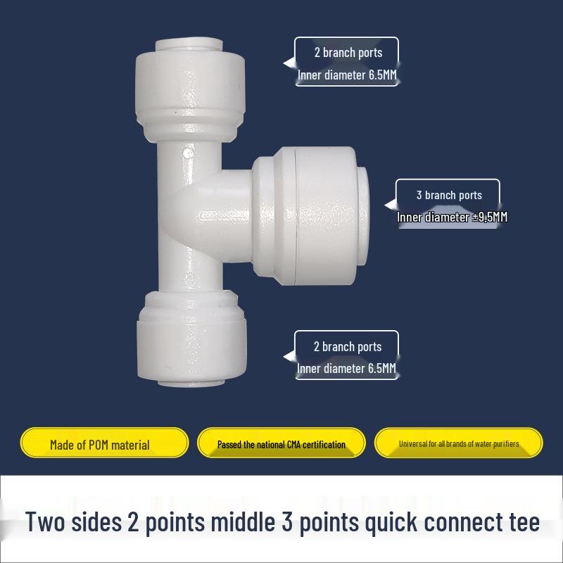 Trójnik do oczyszczacza wody z szybkozłączką 2-punktową do kuchni domowej