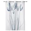 Blue Flowers Bouquet Windows Curtains for Bedroom Modern Printing Blinds Curtain For Living Room Home Decor