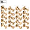 50 Set 8mm Pure Copper Flat Head Rivets Leather Strap Screws Kit for Notebook BindingGun color