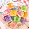 6pcs/10Pcs Mini Kids  Fidget Toy Mini Toys Mochi I Block Stress Ball Toy Kawaii Transparent Cube Stress Relief Squeeze Gift