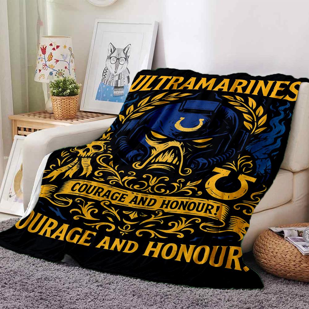 Koc z nadrukiem w tematyce Warhammer 40k - Idealny na kanapę, łóżko, podróż i do użytku na zewnątrz | Można prać w pralce, przytulny i trwały.