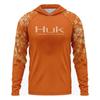 HUK Fishing Long-sleeved UPF50 Hooded Sun-protection Anti-ultraviolet T-shirt Breathable Men's Clothes Top