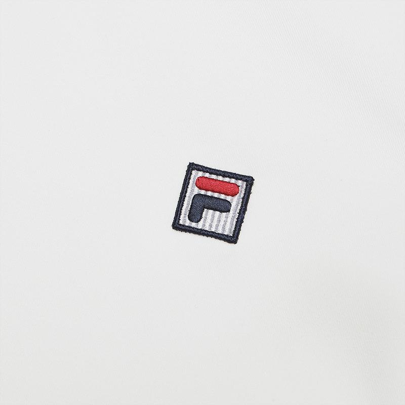 Fila Versatile Comfortable Half-Zip Long Sleeve T-Shirt Men Tops Starlight-White A11M513217FWT