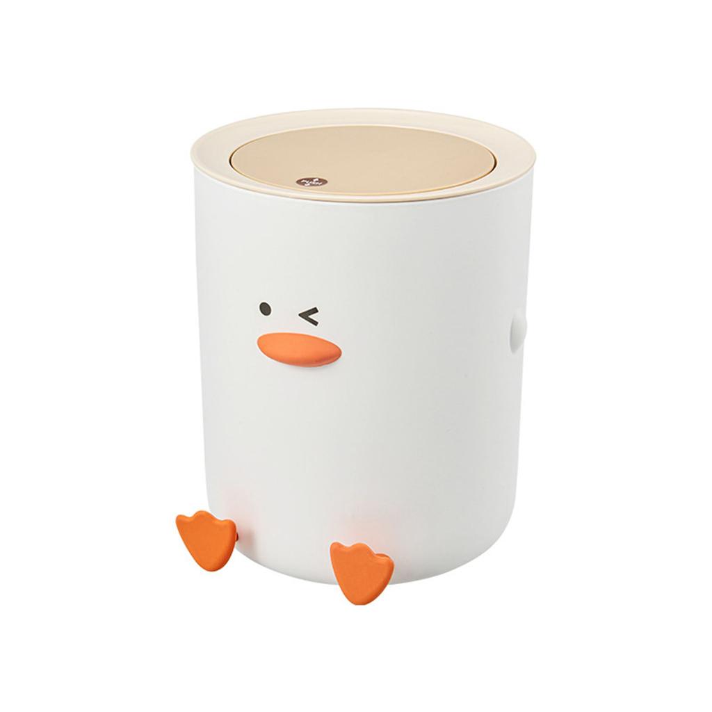 Modern Cartoon Duck Design Trash Can Luxury Gabage Bin For Kitchen Bathroom Office Small Space Use Practical Accessories