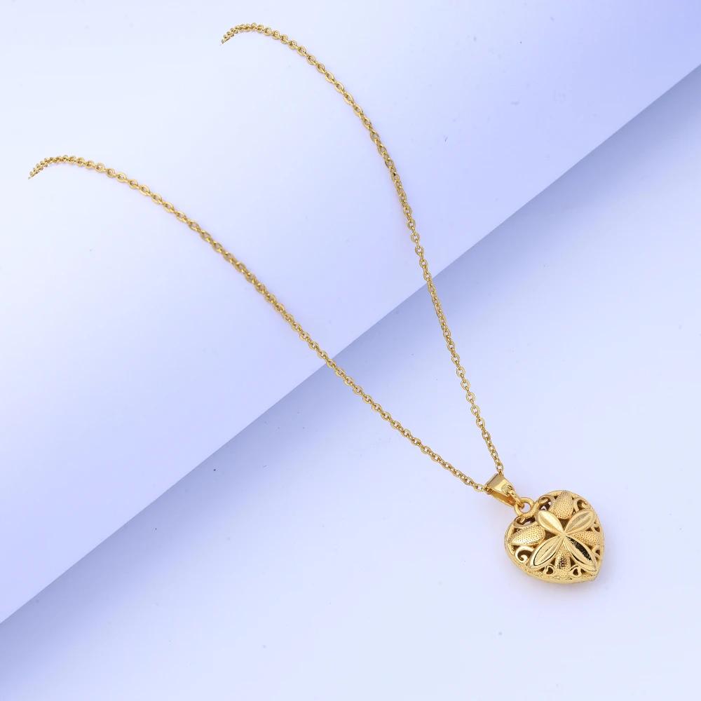 Vietnam sand gold heart necklace ethnic style hollow chicken heart gilt set chain gilt necklace jewelry manufacturers wholesale