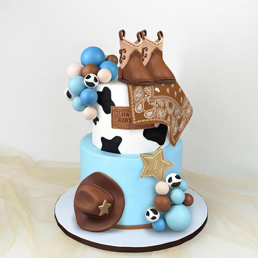 31 Stück Cowboyhut und Stiefel Kuchenaufsätze Western Cowboy Cowgirl Geburtstag Babyparty für Western-Themenparty Gastgeschenke Zubehör