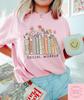 2026 Summer Womens Floral Social Worker Print TShirt Unisex Cotton and Breathable Short Sleeve Oversized Loose Casual