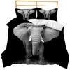 Animal Elephant Quilt Cover Three-piece Digital Printing Kit Bedding