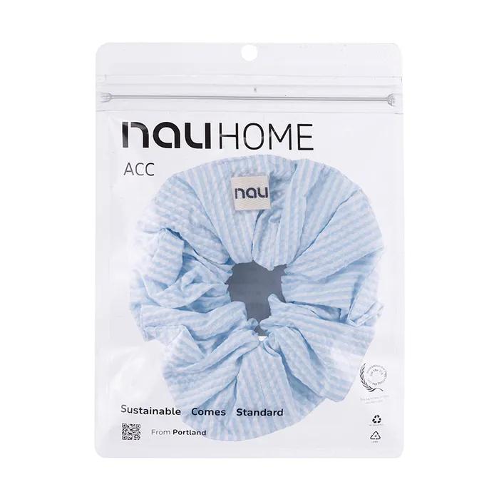 Seersucker Scrunchie Light Blue