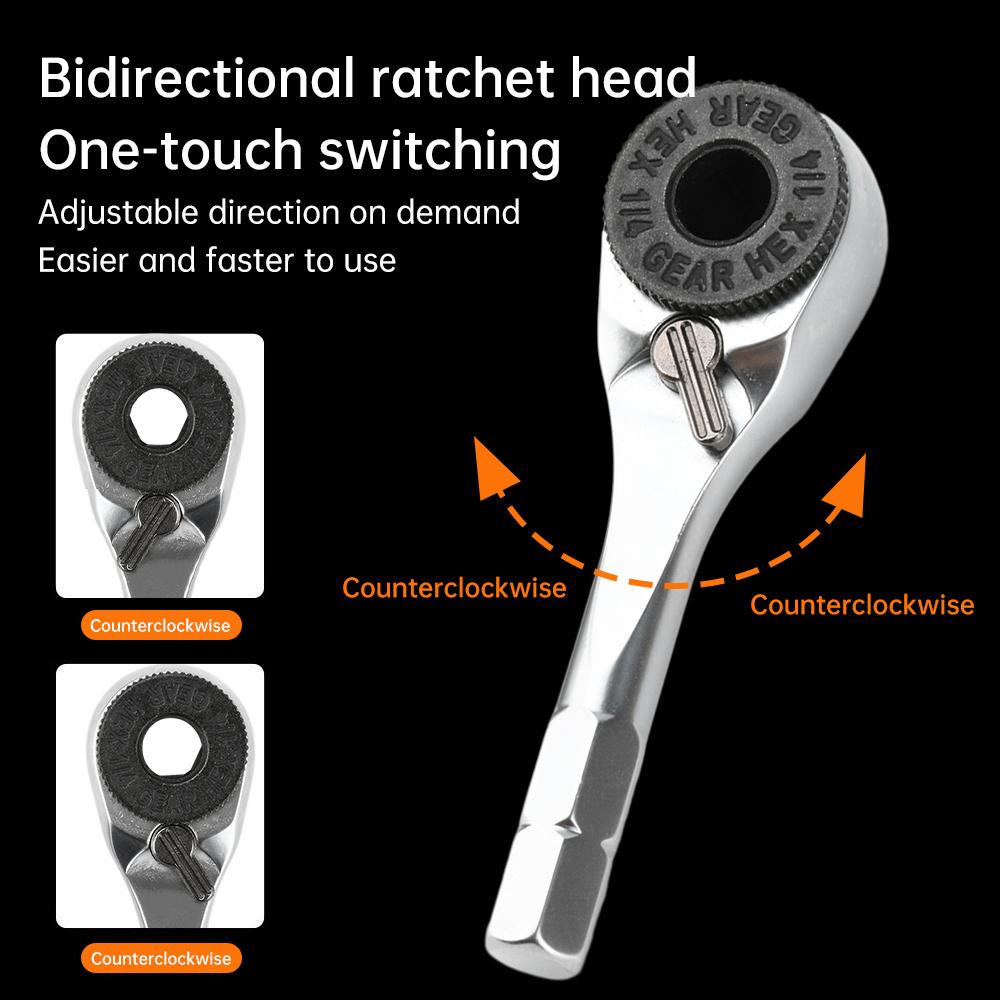 1/4”Ratchet Wrench 6.35mm Screwdriver Hex Torque Wrenches EDC Tool Wrench 1/4 Screwdriver Rod Quick Socket Wrench Hand Tools