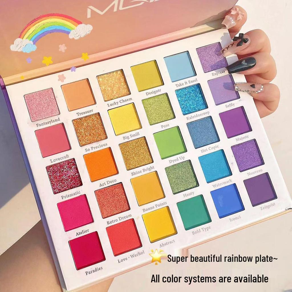 Rihao Zehnfarbige Schimmer-Lidschattenpalette für Festival- und Bühnen-Make-up