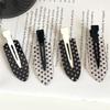 1/ 4pcs Korean Sweet Polka Dot Hair Clips Retro Fahion Hairpins for Women Girls Cute Headdress Outfits Hair Styling Accessories