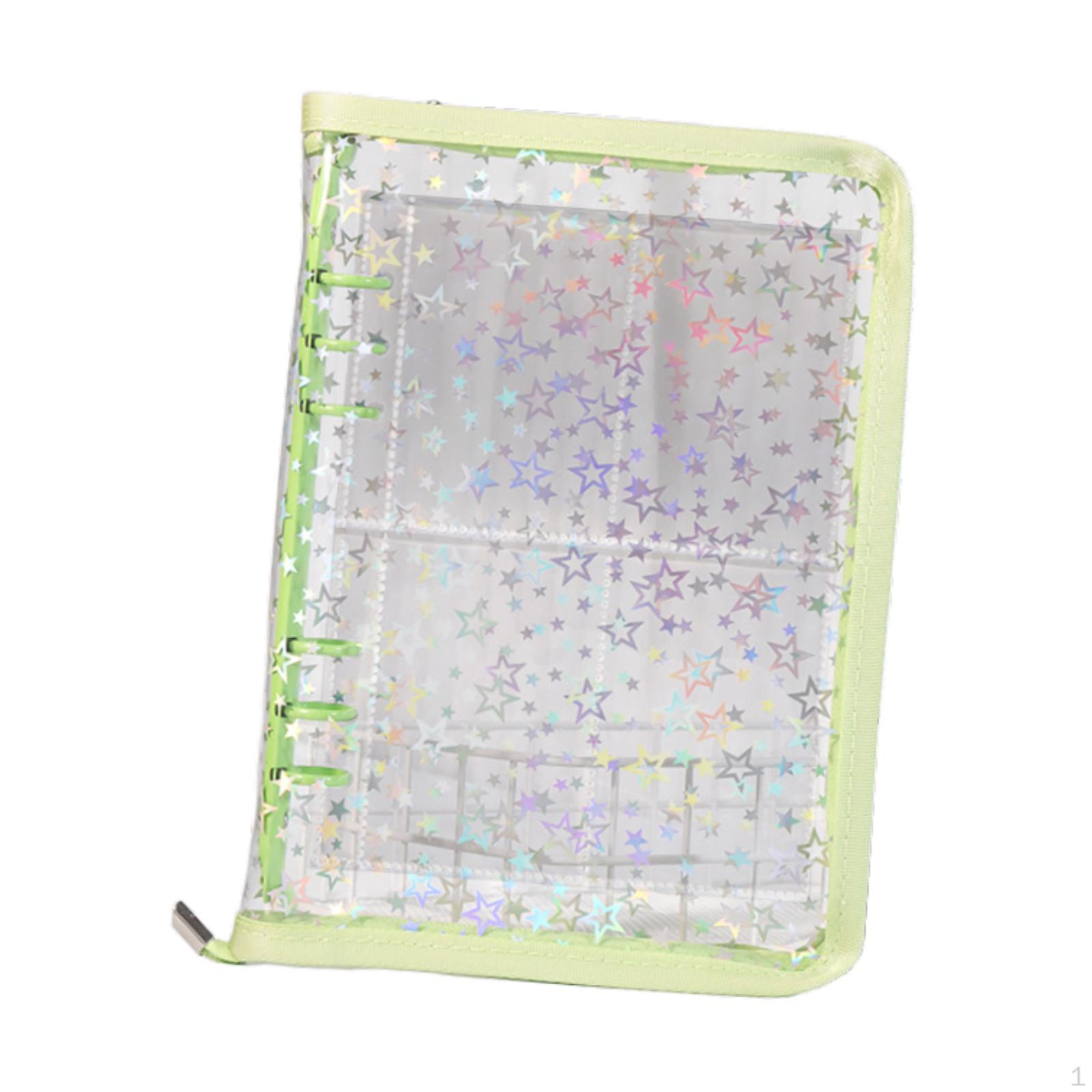 

Jewelry Storage Book Travel Organizer Case Cards Buttons Reusable зелений