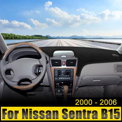 Capa para painel de carro, proteção contra raios UV, proteção solar, tapetes para Nissan Sentra B15 2000 2001 2002 2003 2004 2005 2006